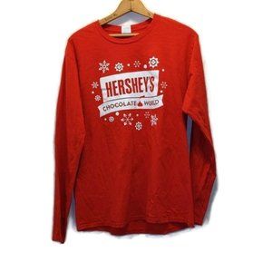 Port & Company Size L Hershey's Chocolate World Candy Crew Long Sleeve Shirt